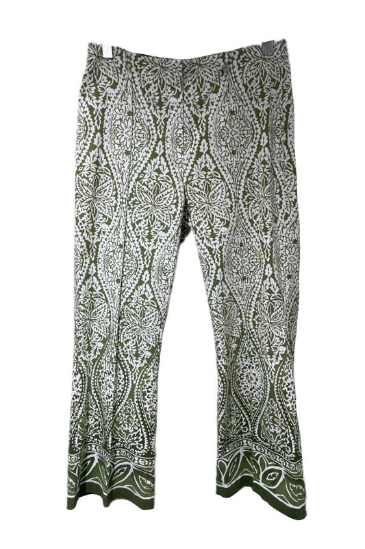 Robell Joella Green Pattern Trousers