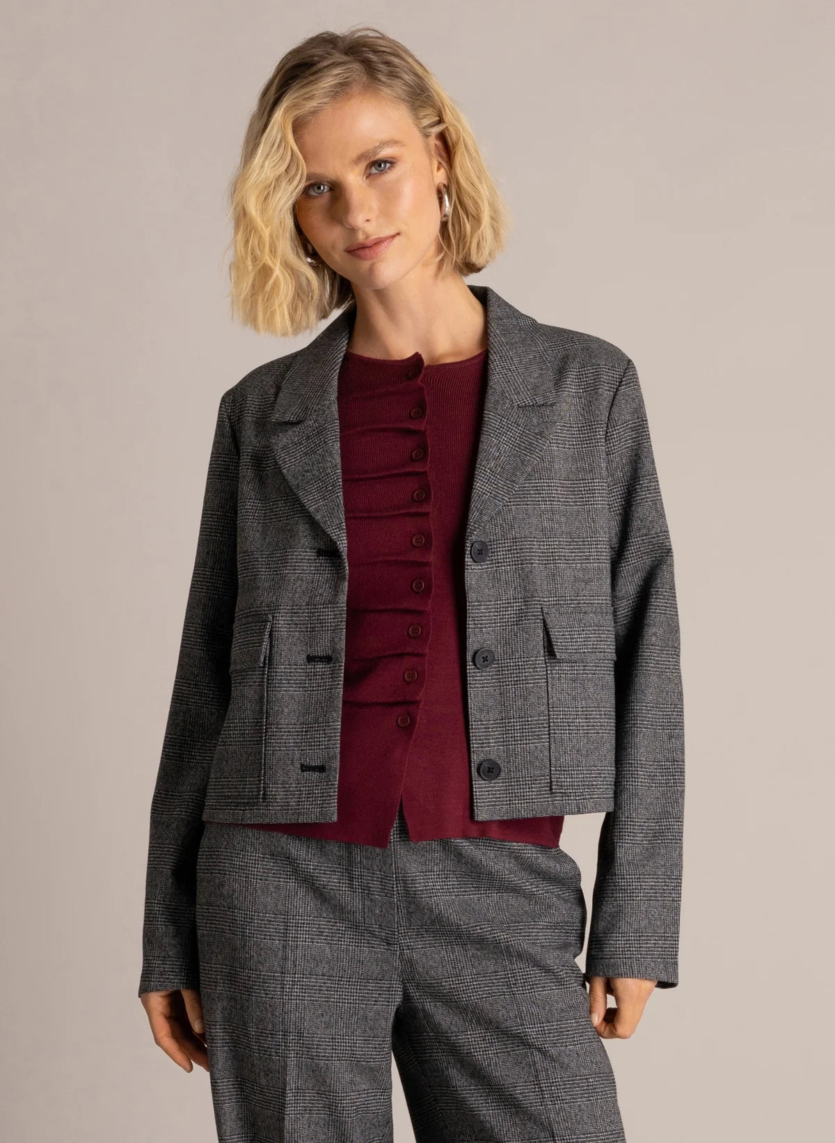 Yest Stella Check Blazer