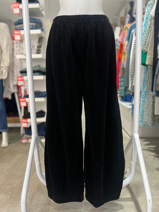 Cut Loose Black Lantern Corduroy Trousers