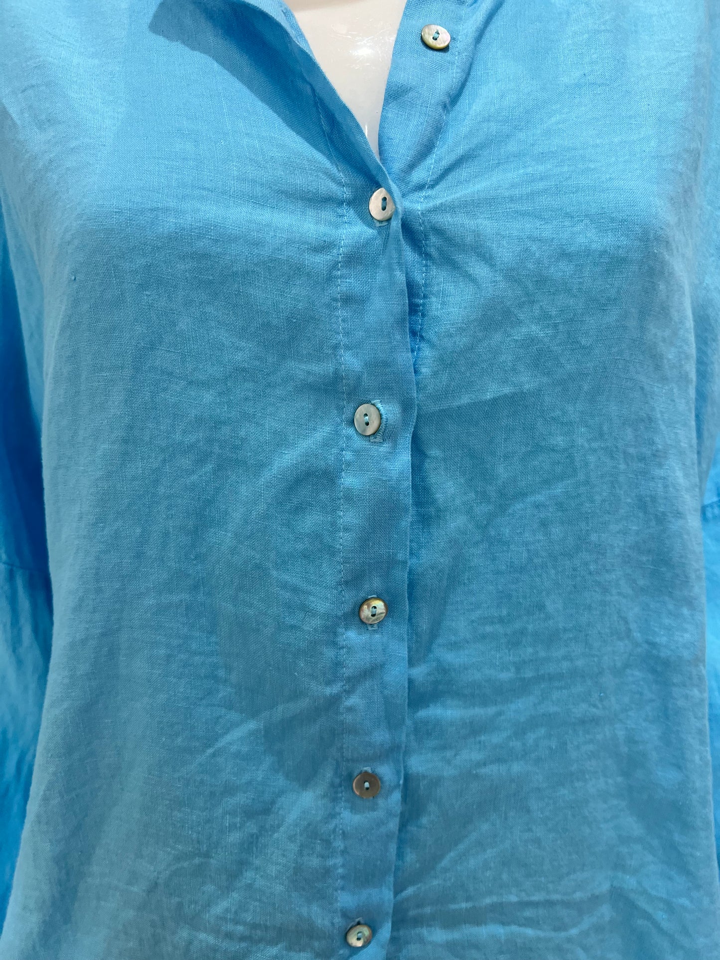Cut Loose Sky Blue Linen Shirt