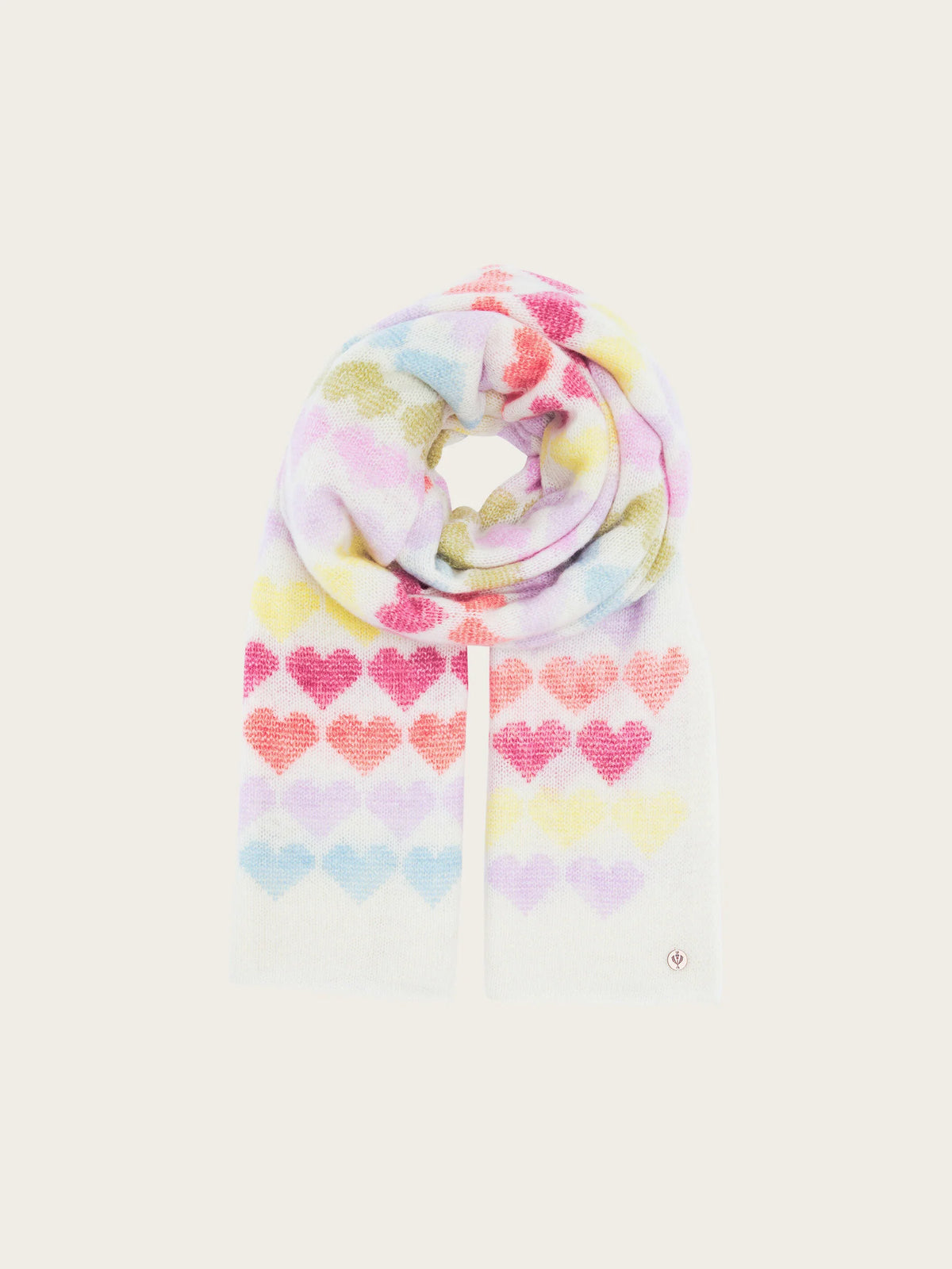 Fraas Virgin Wool Hearts Scarf