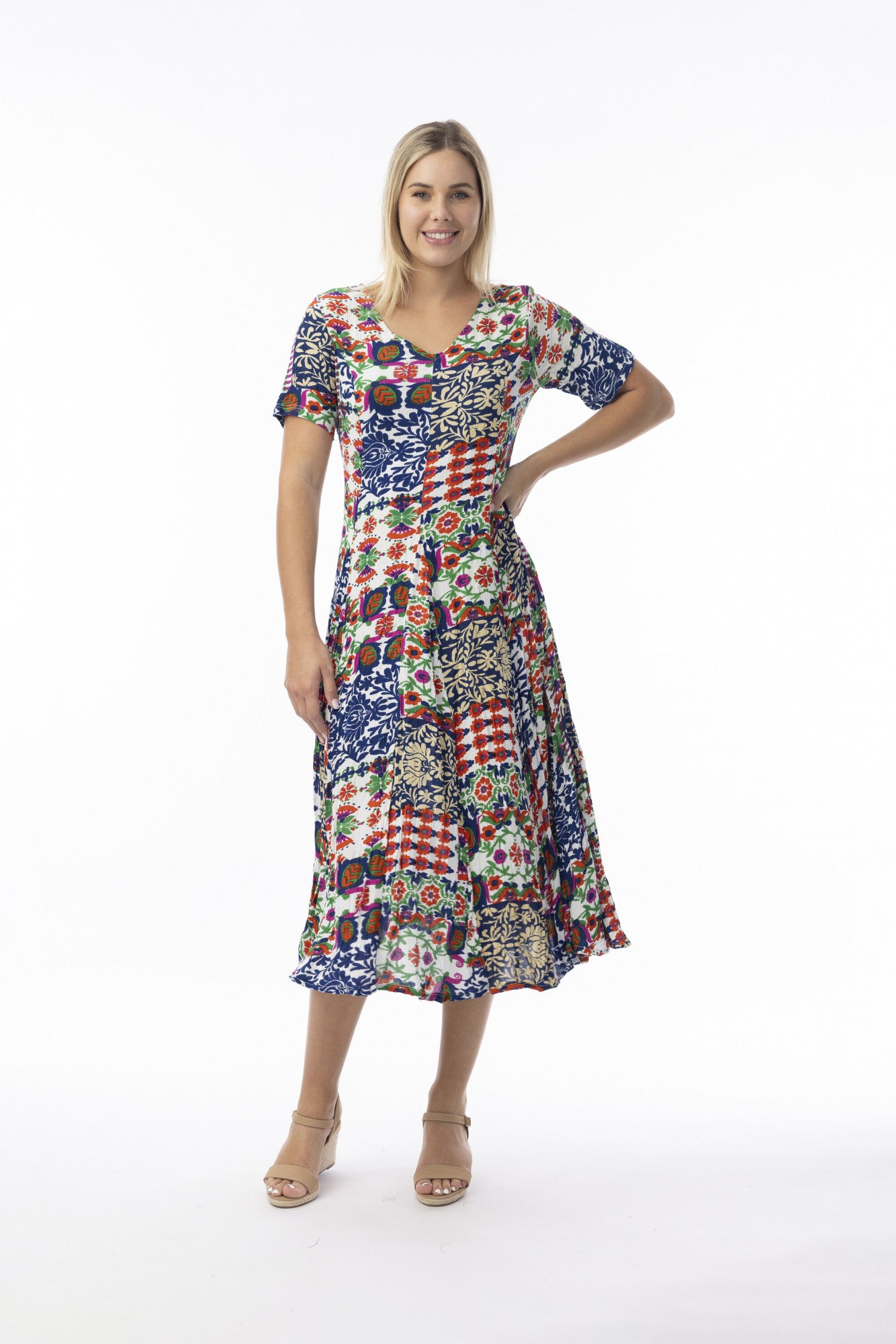 Orientique Buzios Godet Dress