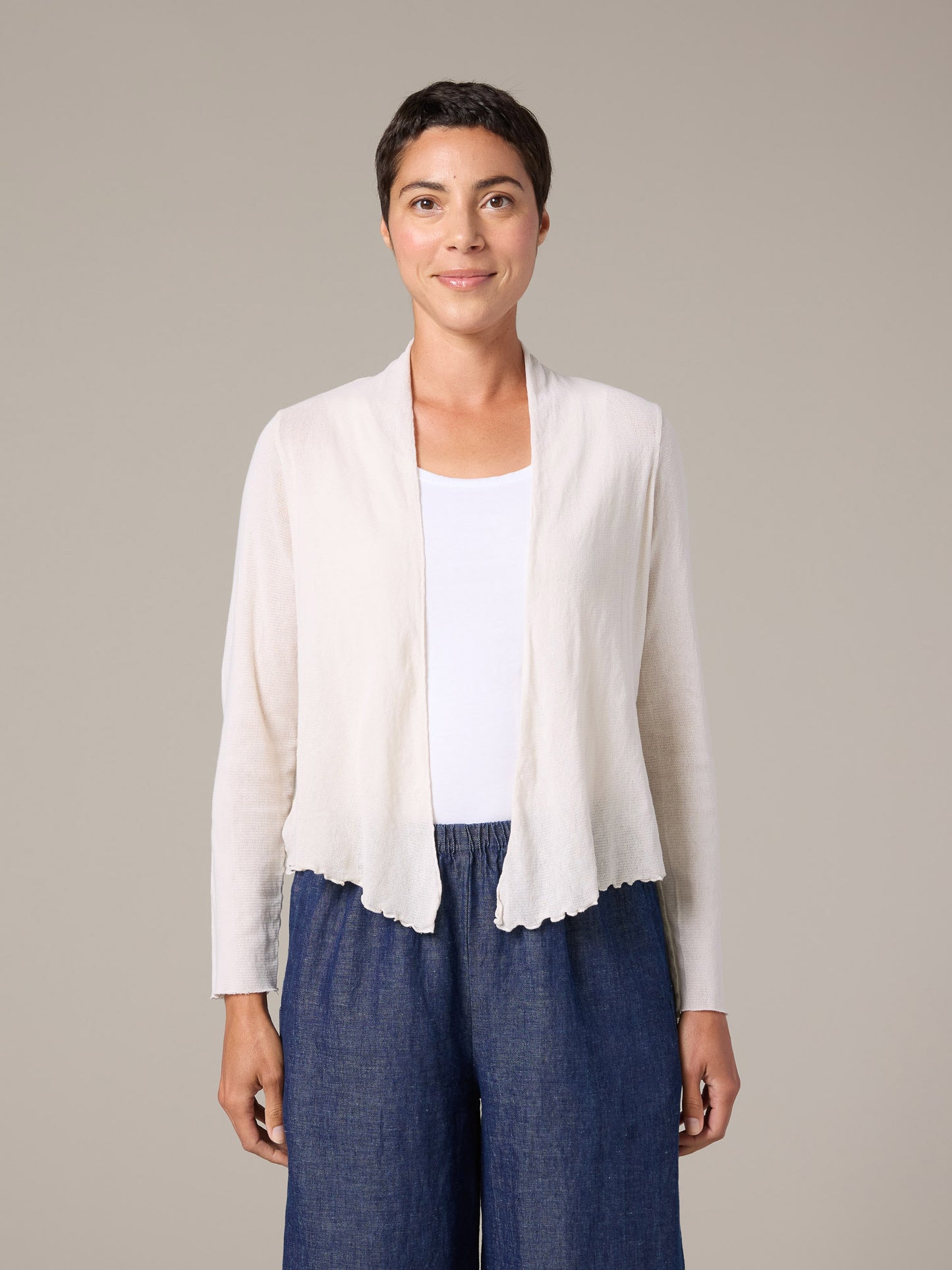 Cut Loose Cropped Tulle Cardigan