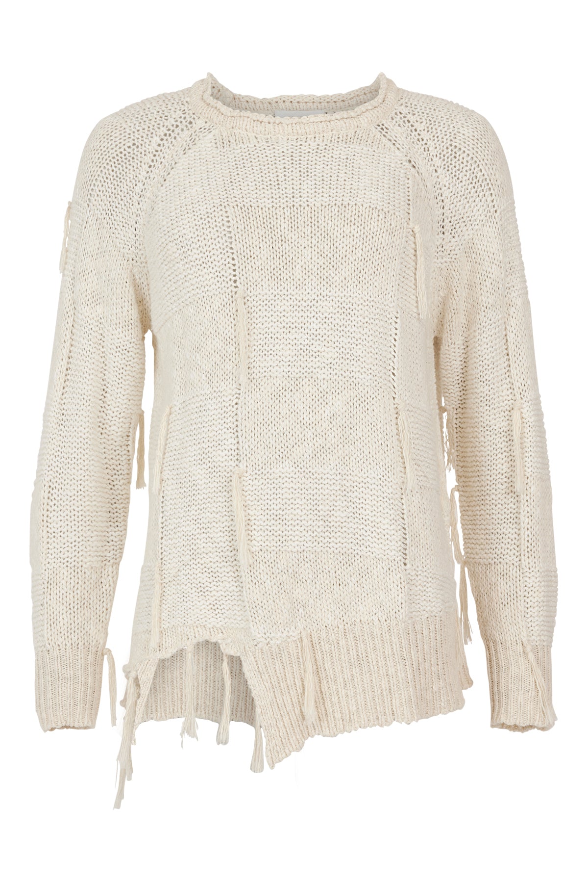 Noen Distressed Cream Pullover