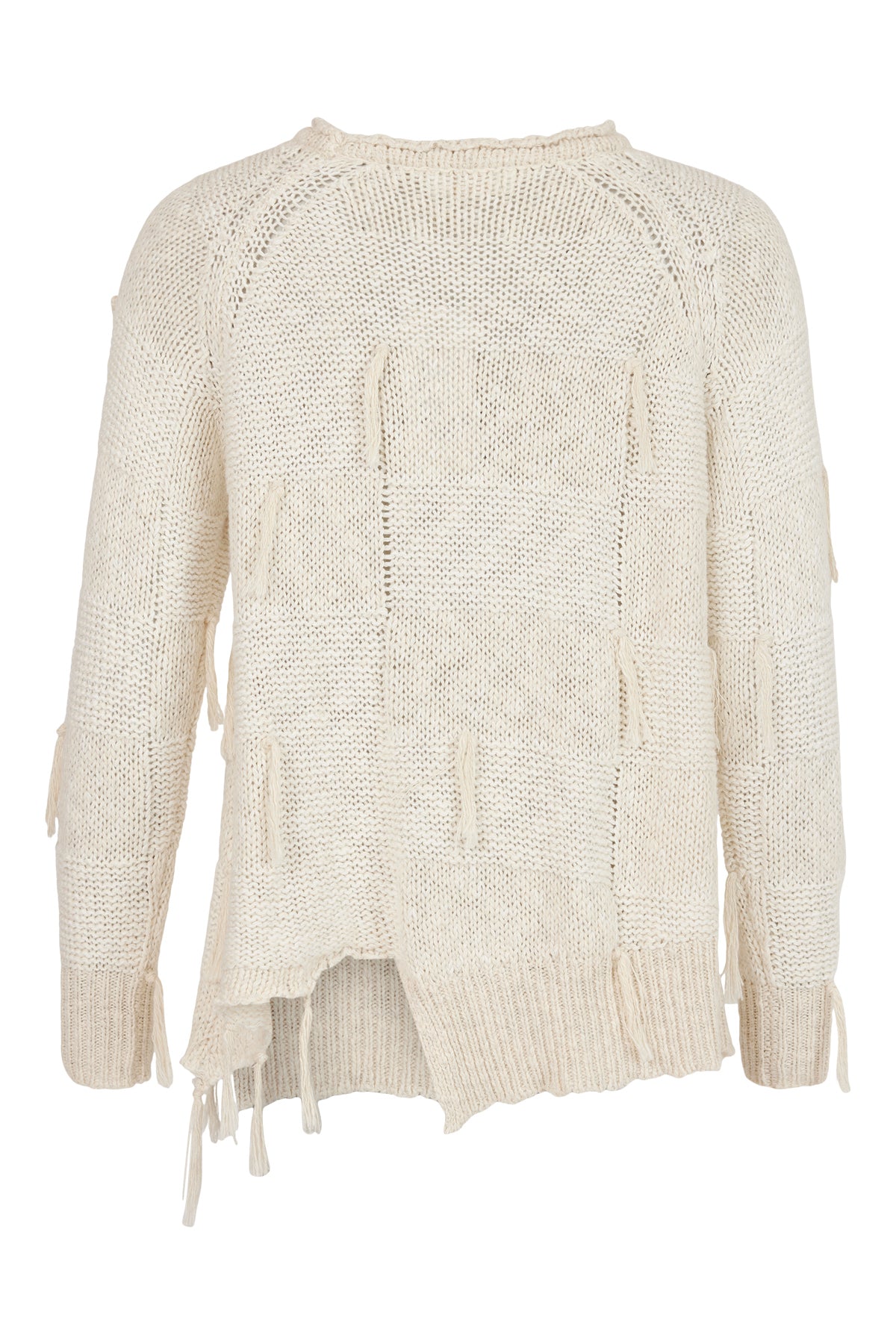 Noen Distressed Cream Pullover