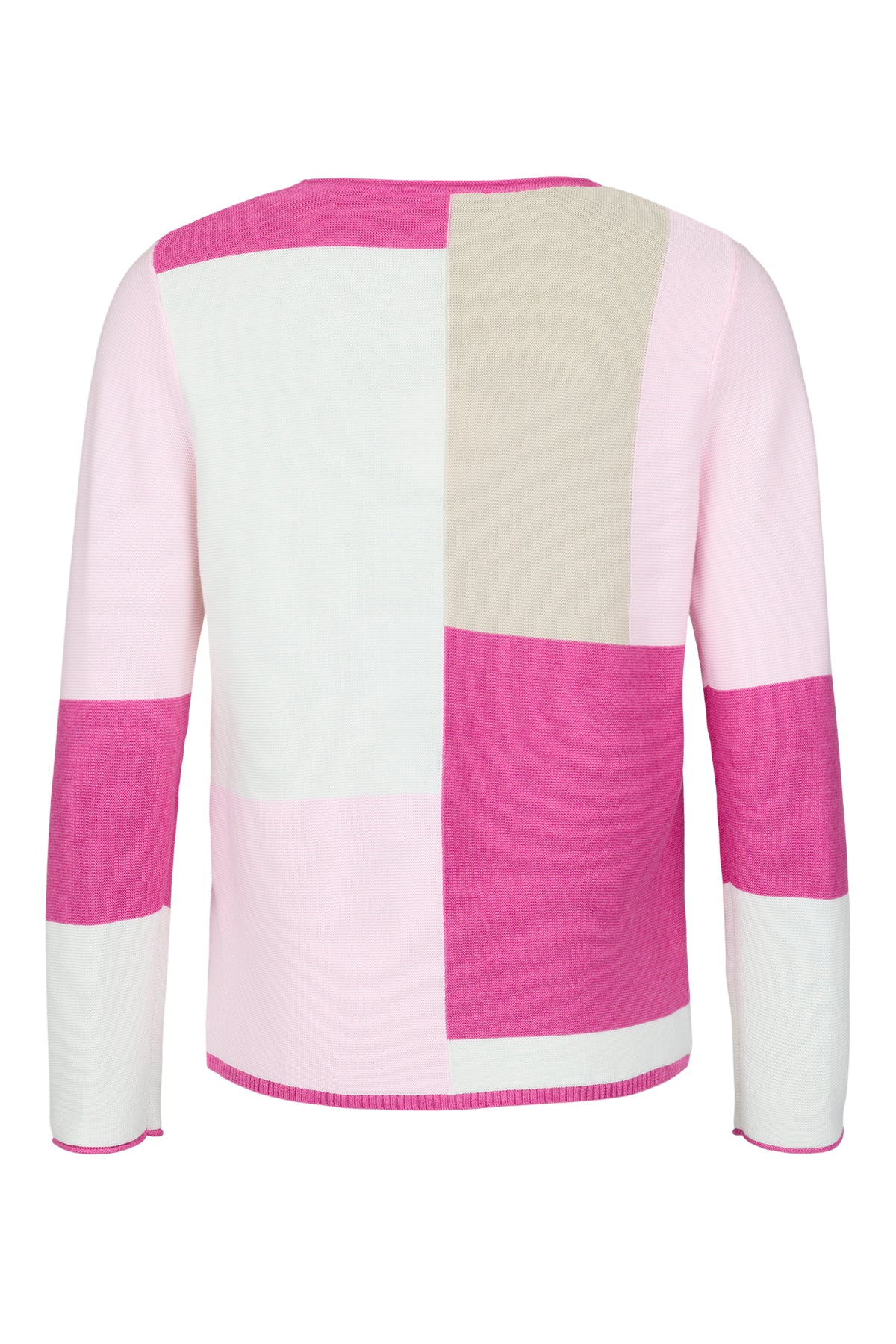 Sunday Colour Block Jumper - Pale Rose