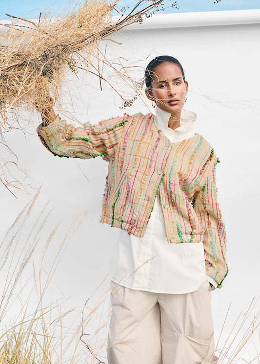 Noen Multicoloured Cream Jacket