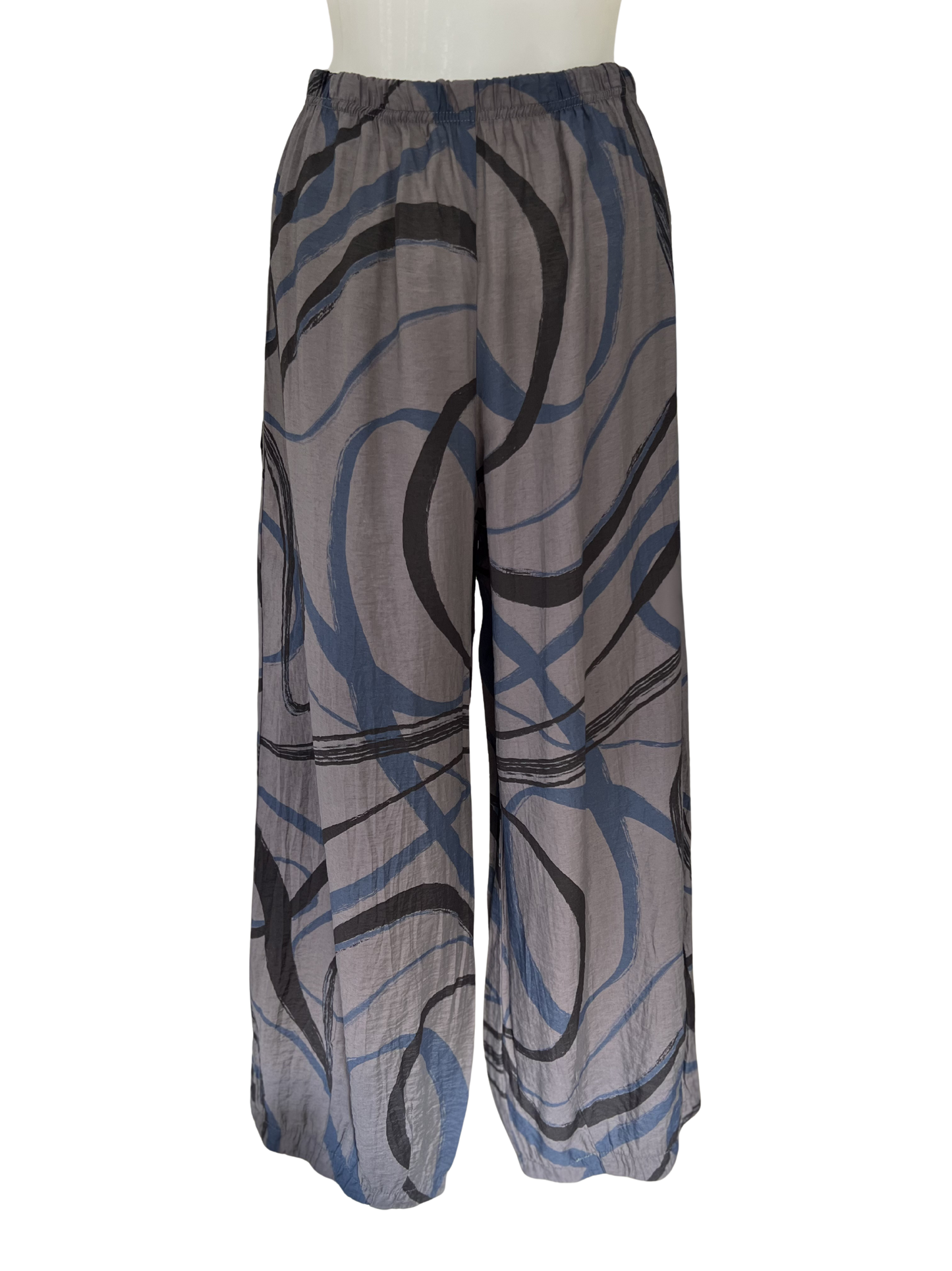 Cut Loose Print Cropped Trousers
