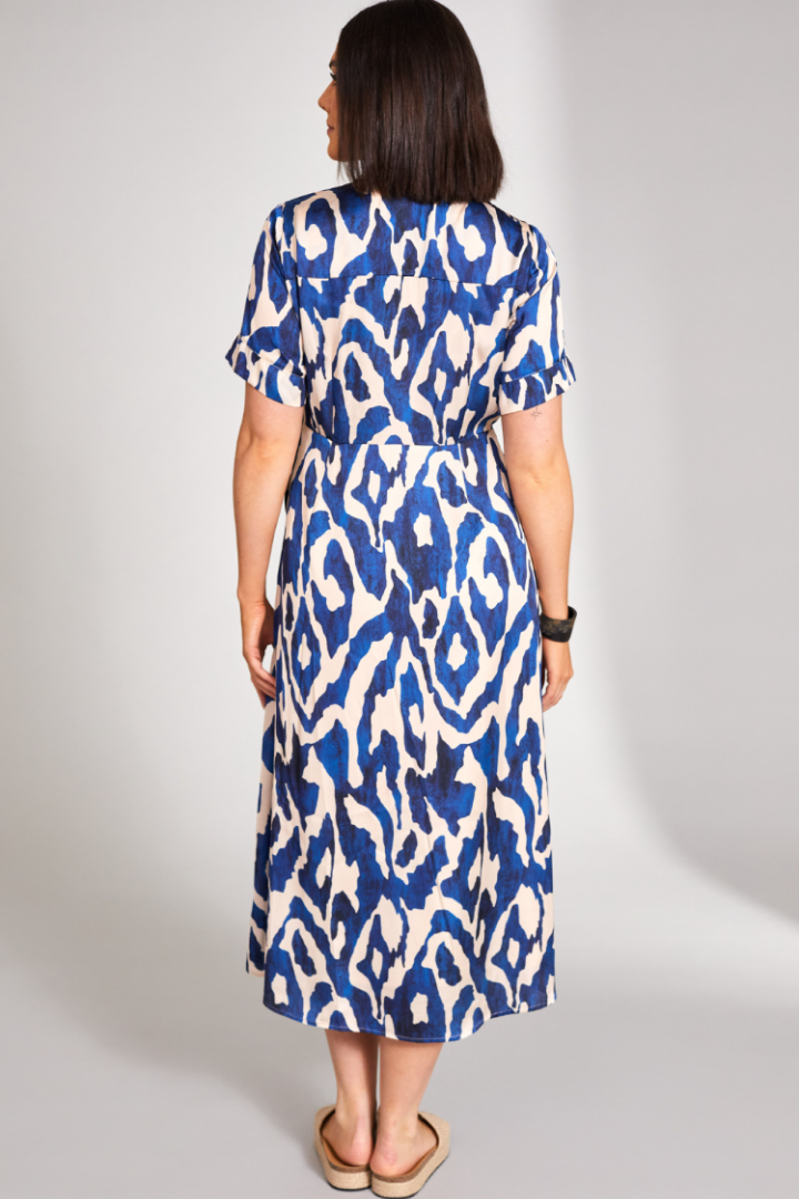 Peruzzi Blue Print Dress