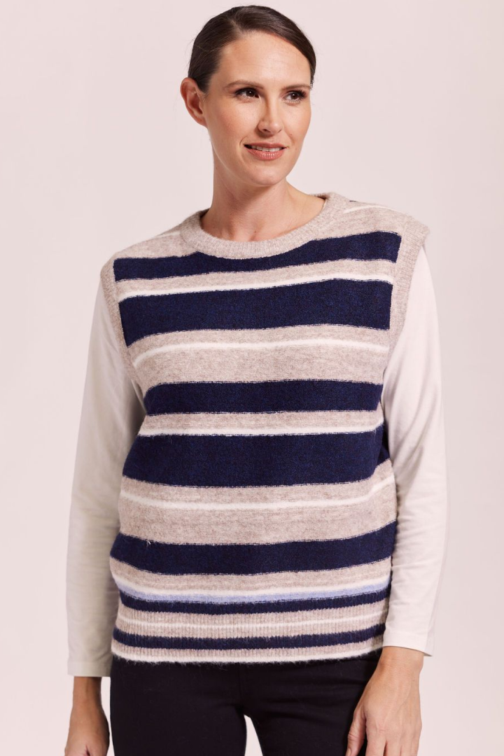 See Saw Stripe Oatmeal Vest