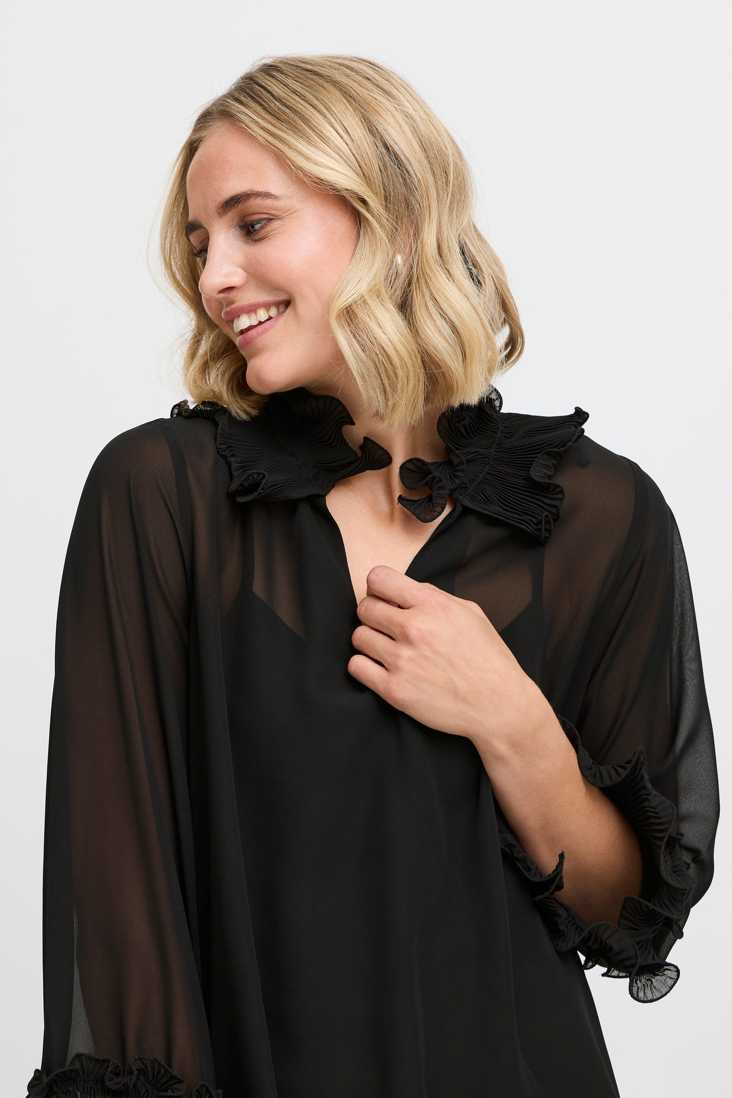 Fransa FrLee Black Blouse