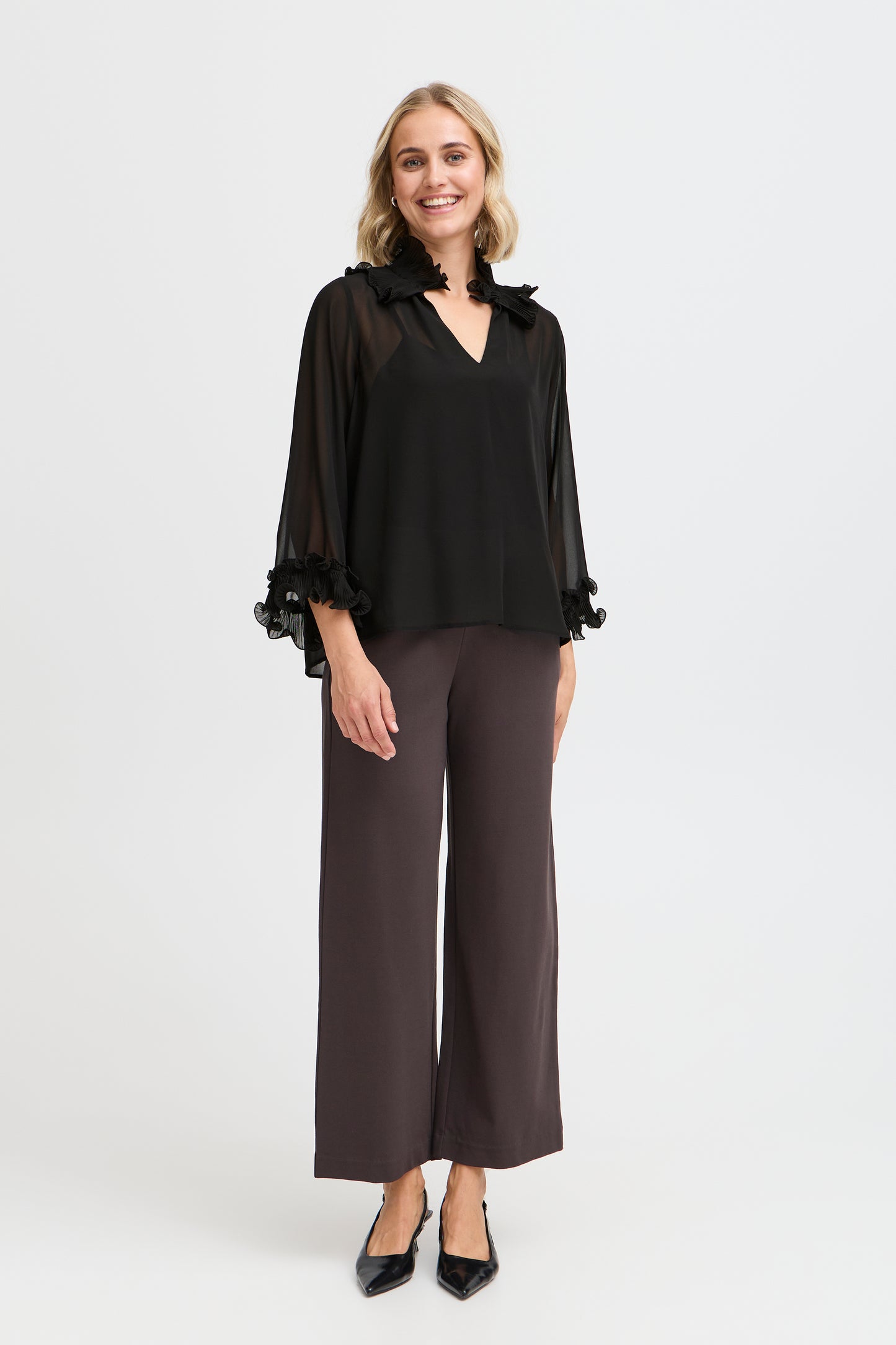 Fransa FrLee Black Blouse