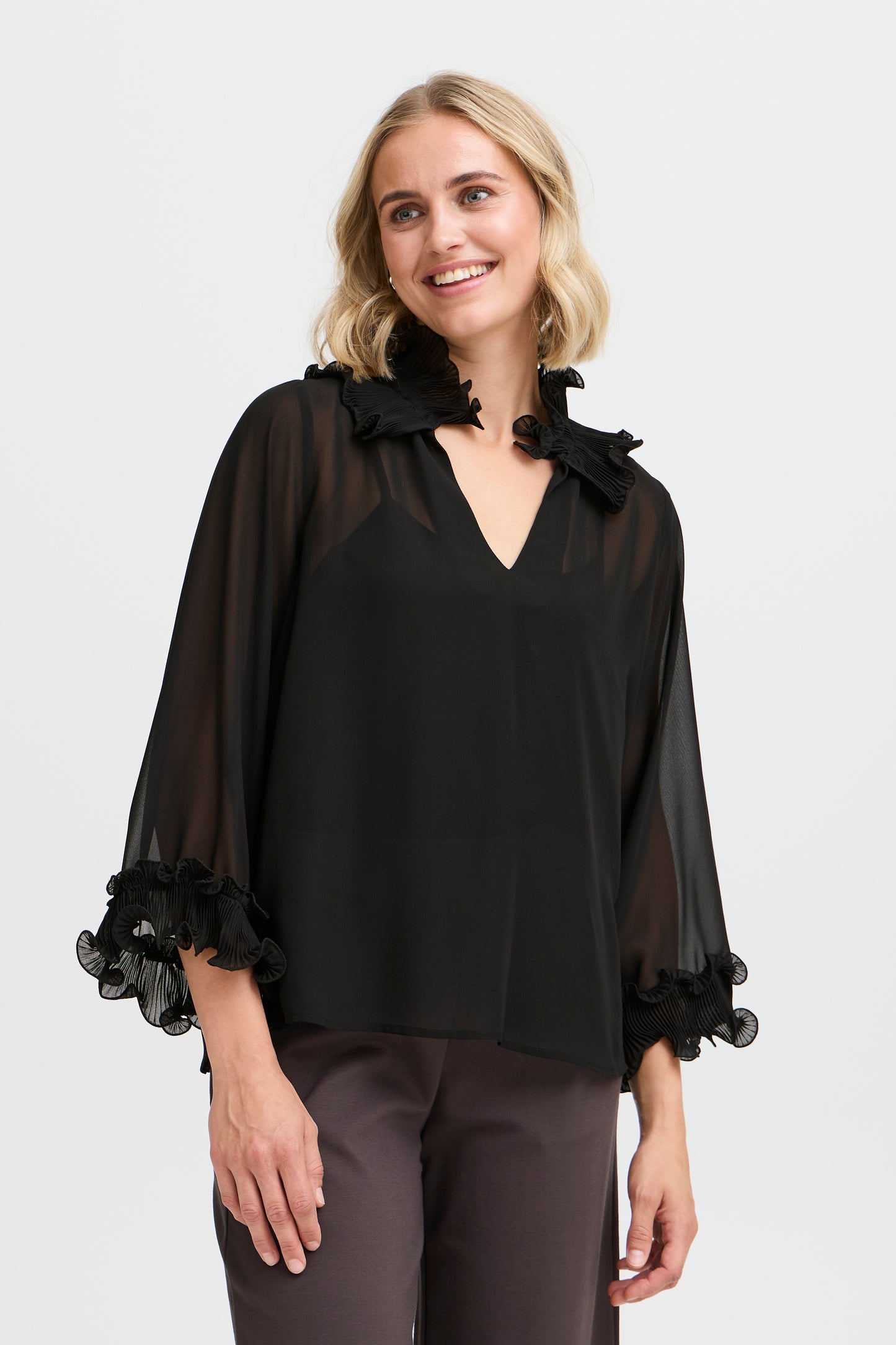 Fransa FrLee Black Blouse