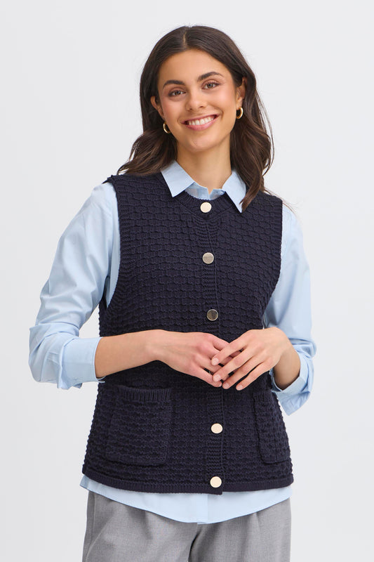 Fransa Kenna Navy Waistcoat