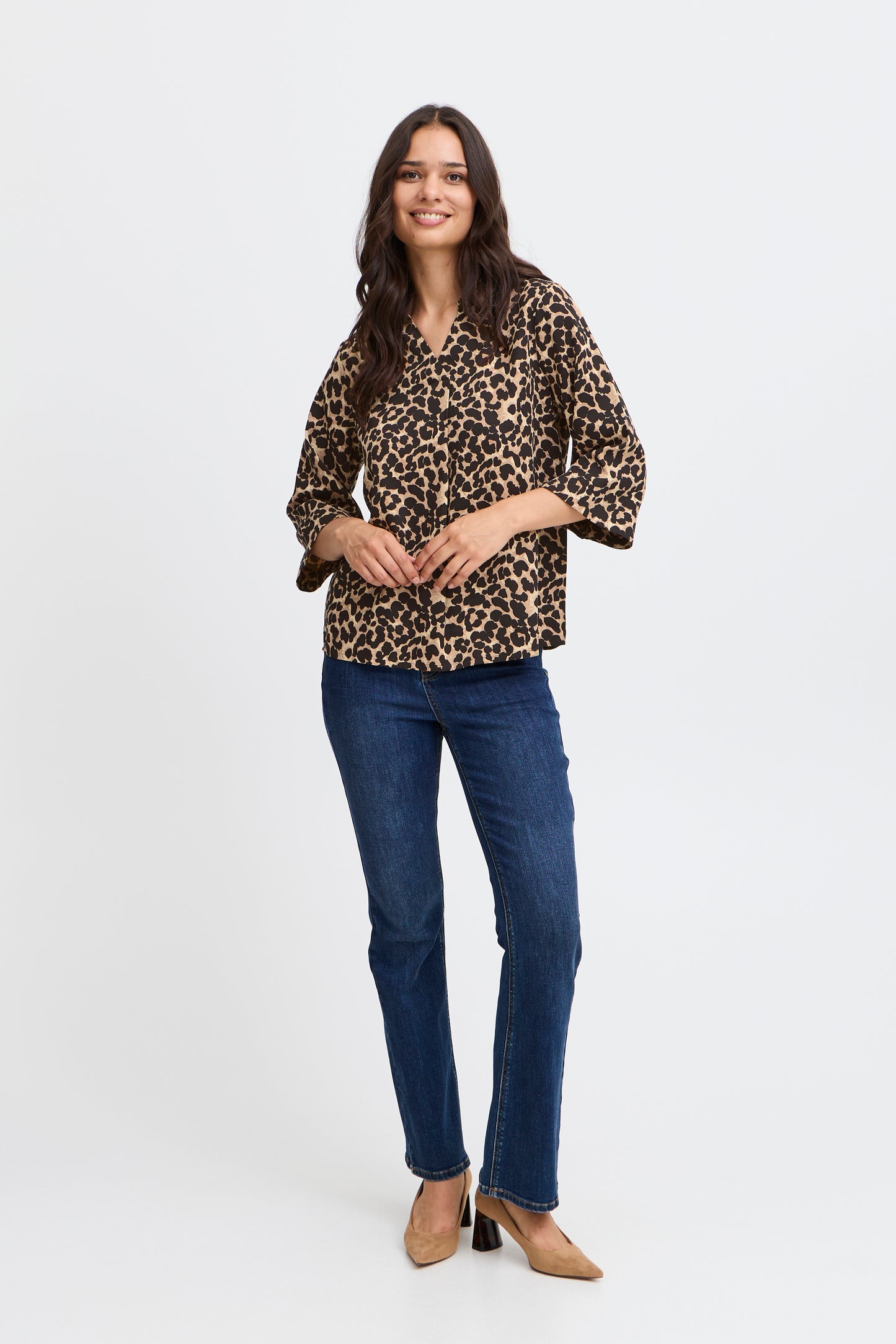 Fransa FxCatalia Leopard Print Blouse