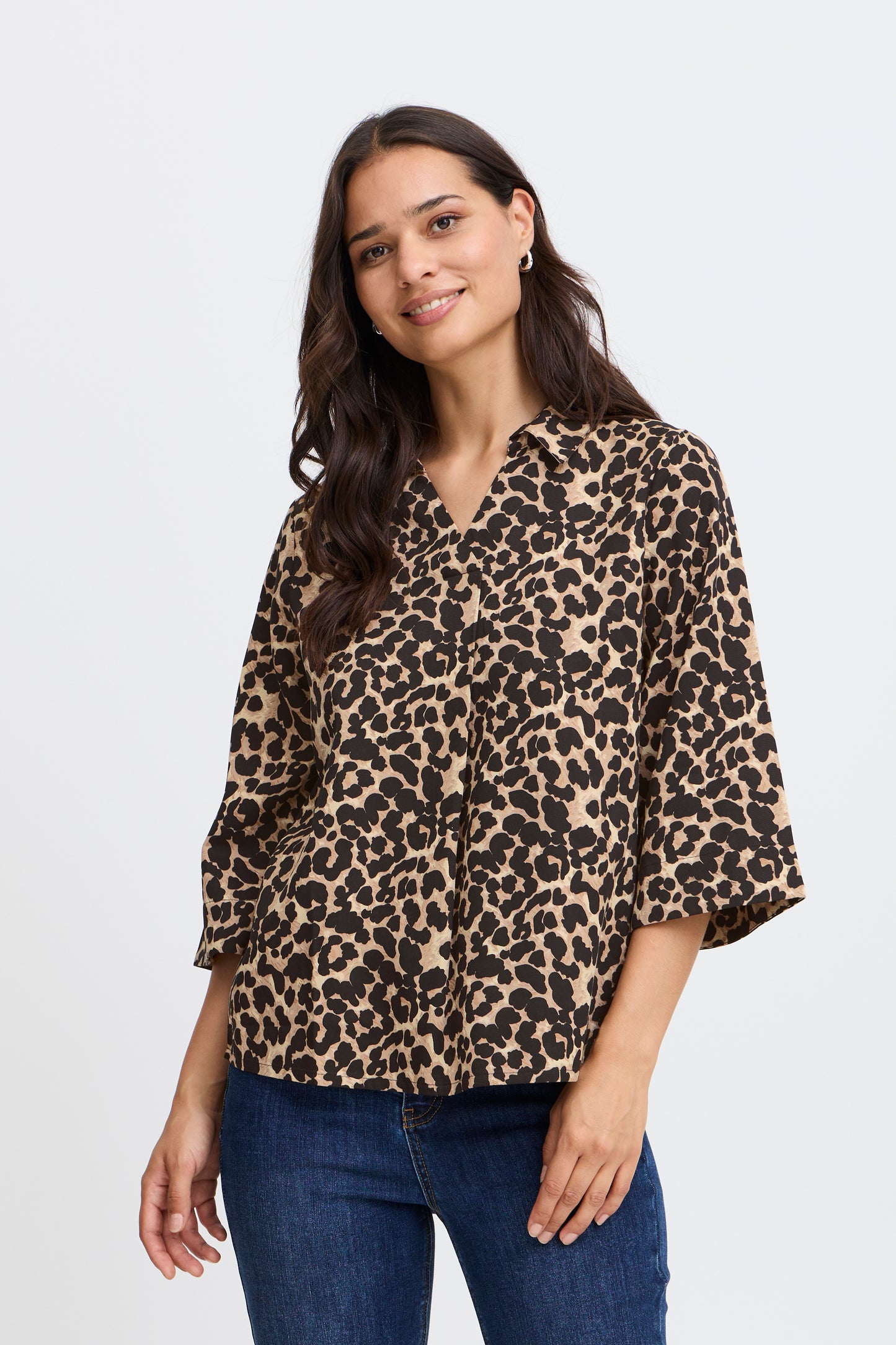 Fransa FxCatalia Leopard Print Blouse