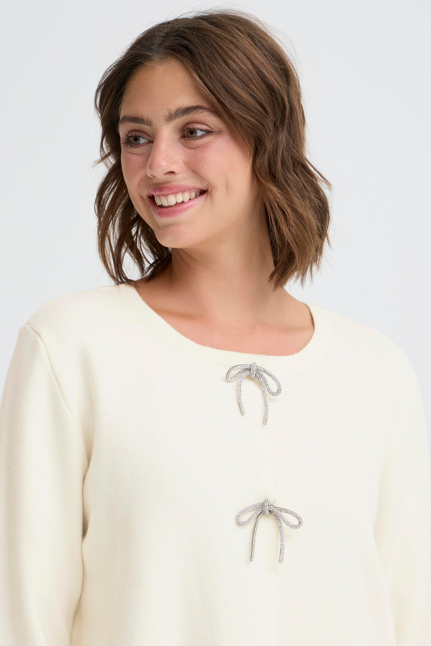 Fransa Sally Bow Cardigan