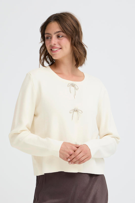 Fransa Sally Bow Cardigan