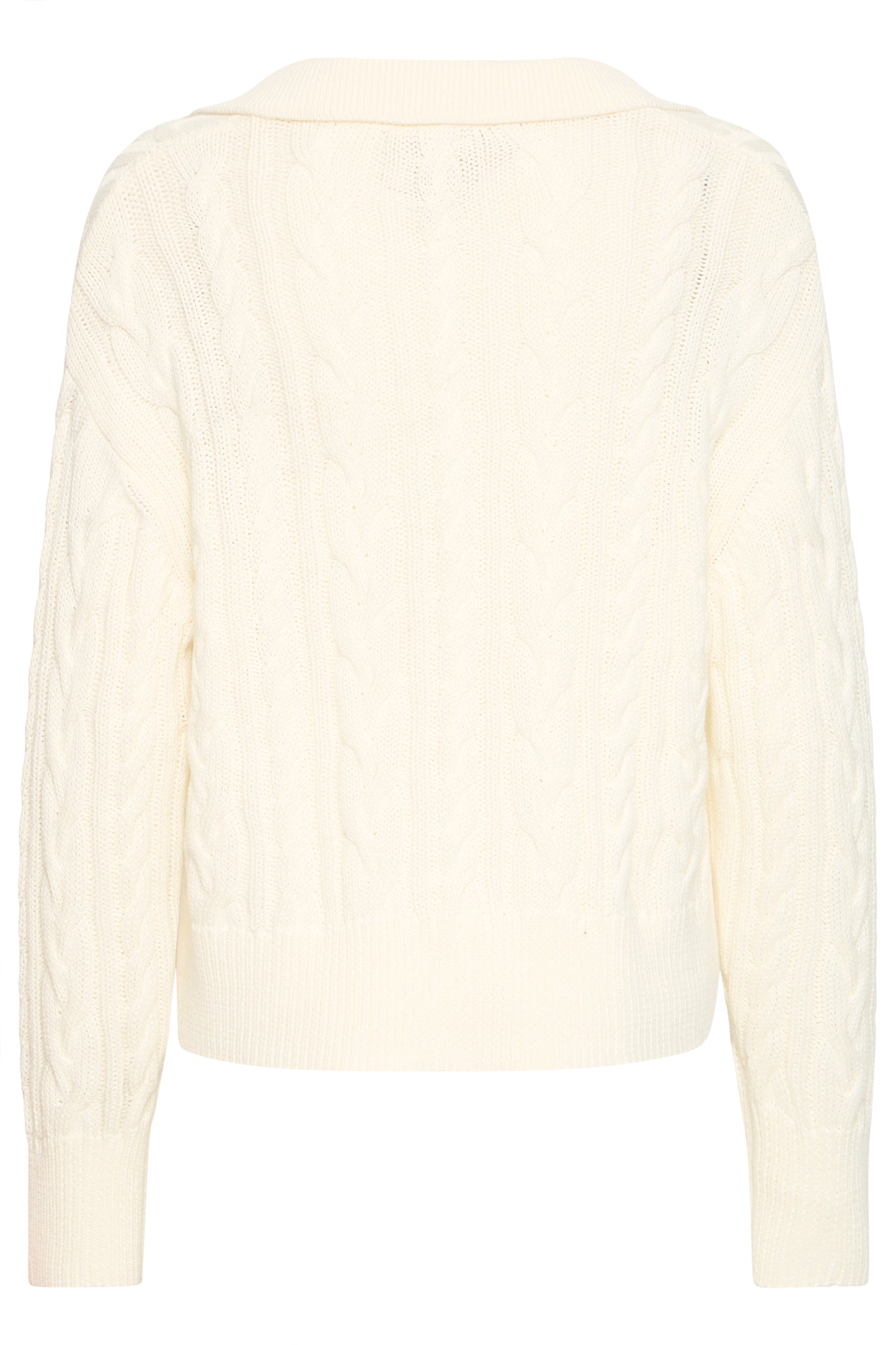 Fransa Vivian Cream Cable Knit Pullover