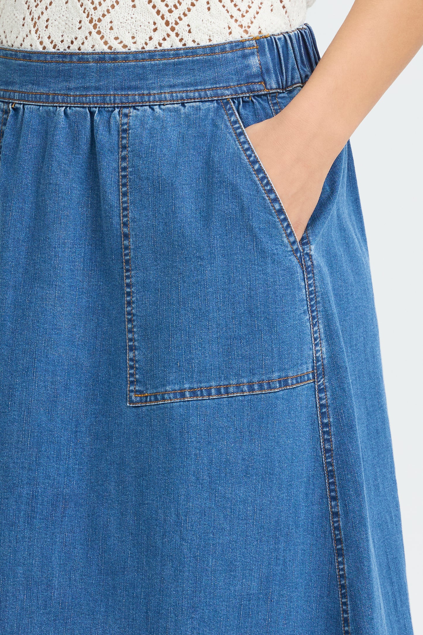 Fransa Chicago Denim Skirt