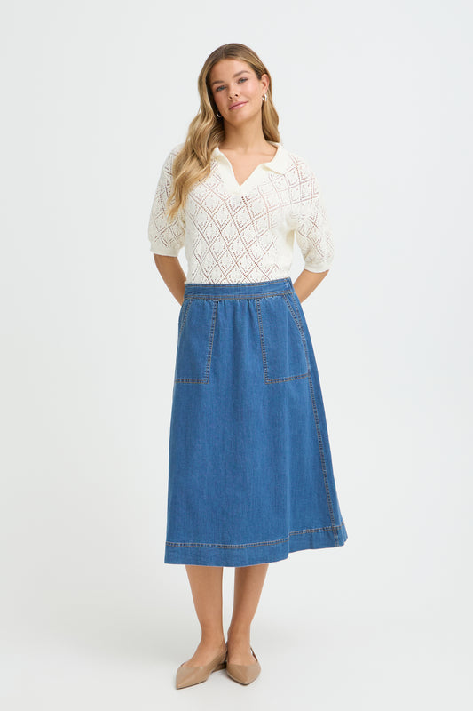 Fransa Chicago Denim Skirt