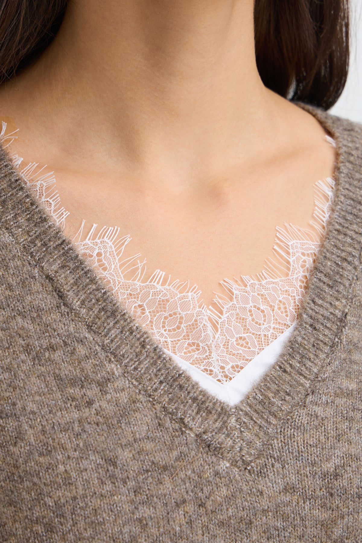 Fransa Ellen Lace Detail jumper