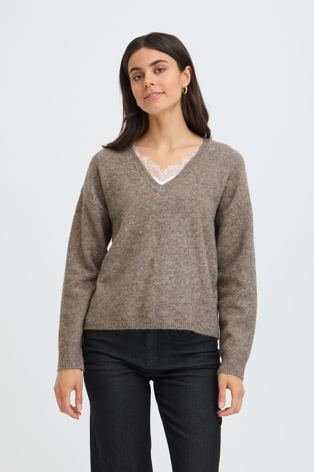 Fransa Ellen Lace Detail jumper