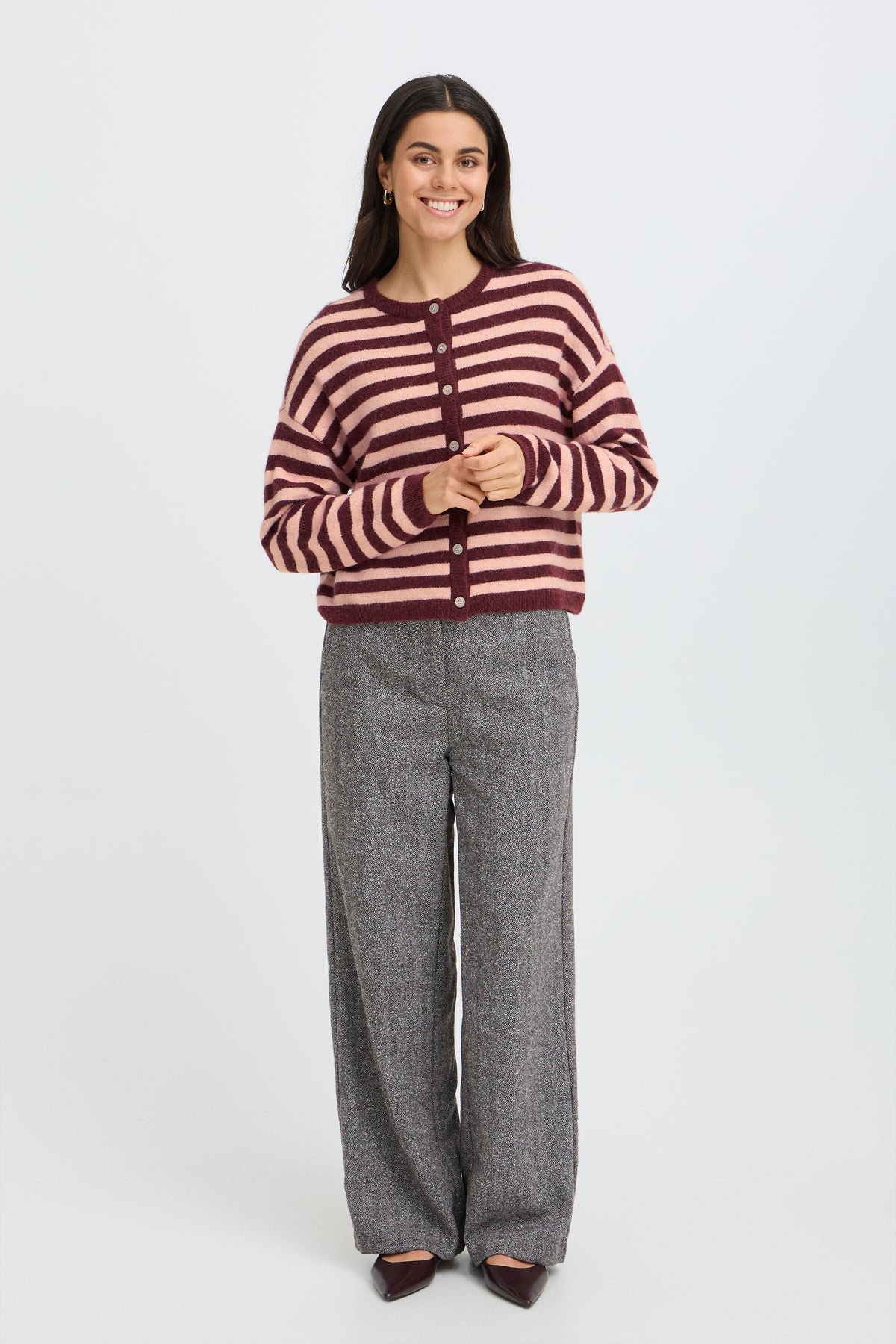 Fransa Idaa Stripe Cardigan