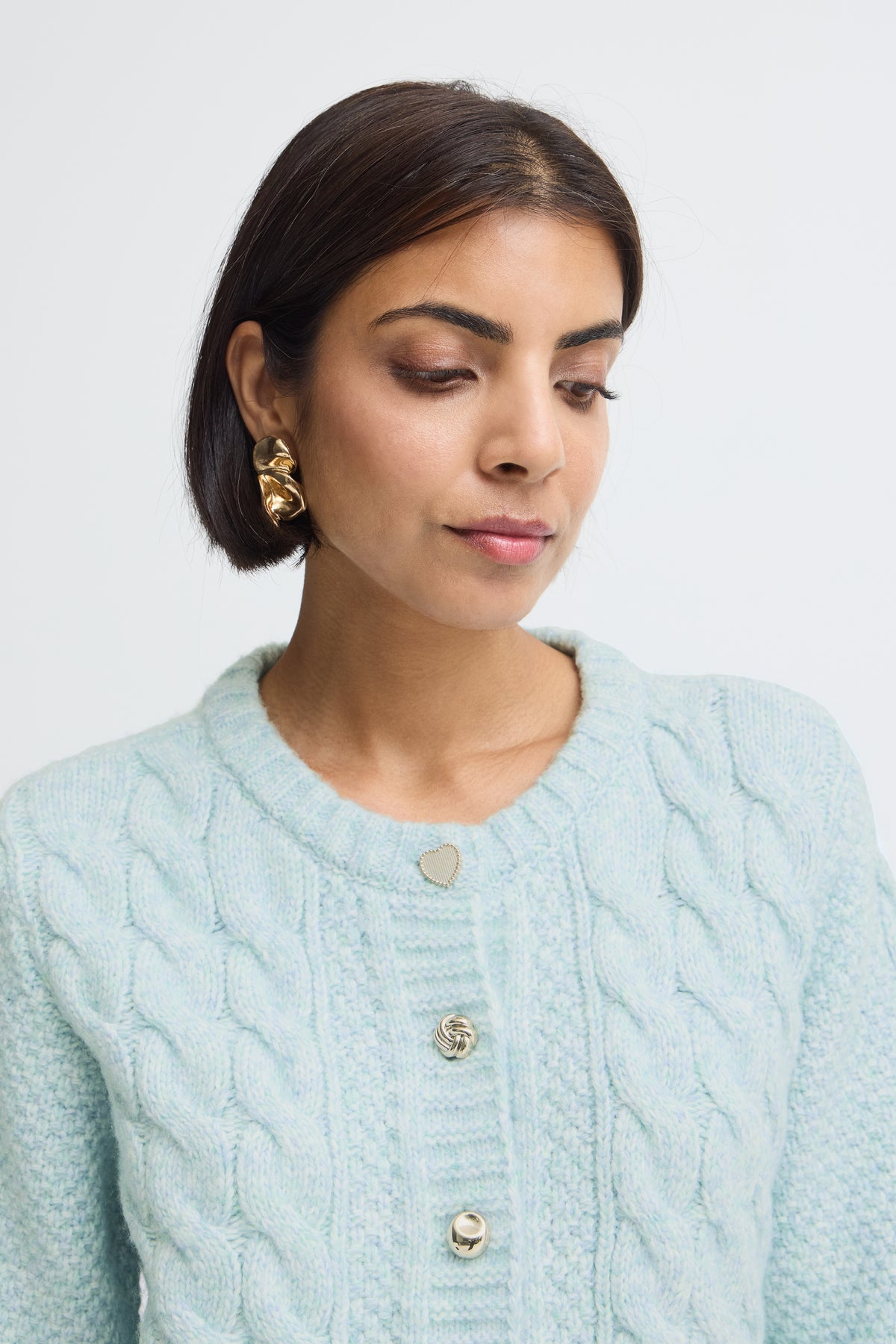 Fransa Olivia Cable Knit Cardigan