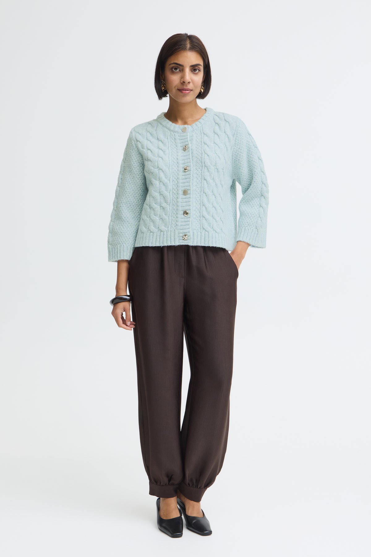 Fransa Olivia Cable Knit Cardigan