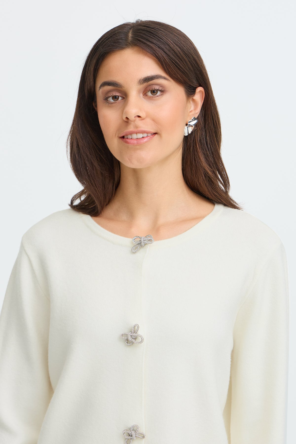 Fransa Sally Bow Cardigan