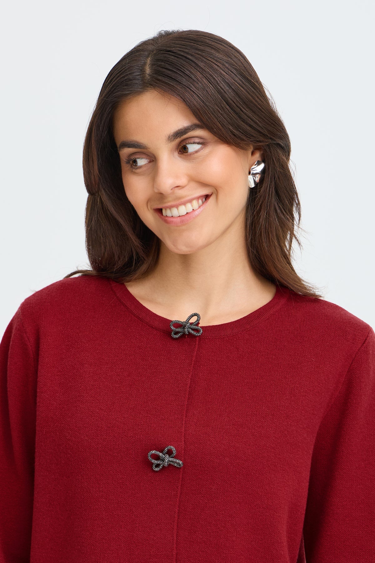 Fransa Sally Bow Cardigan