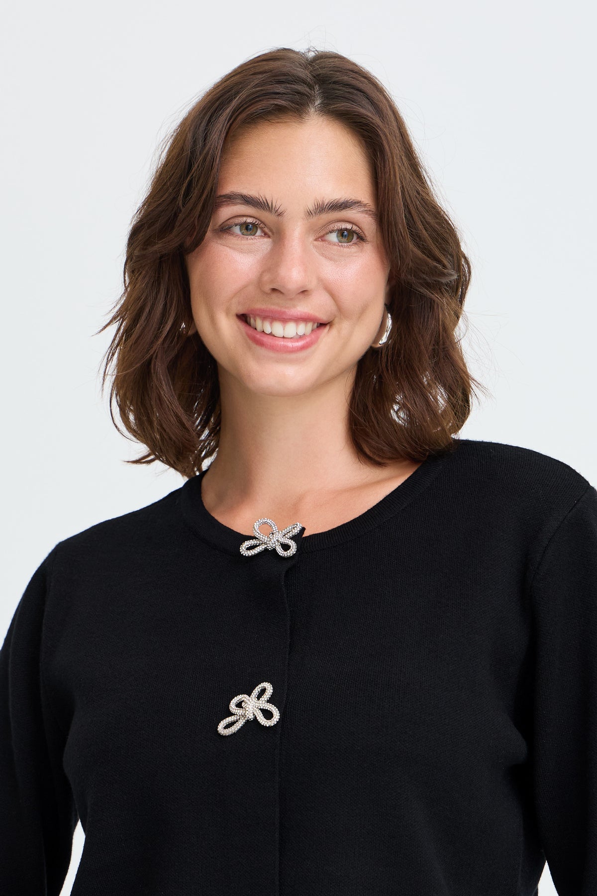Fransa Sally Bow Cardigan