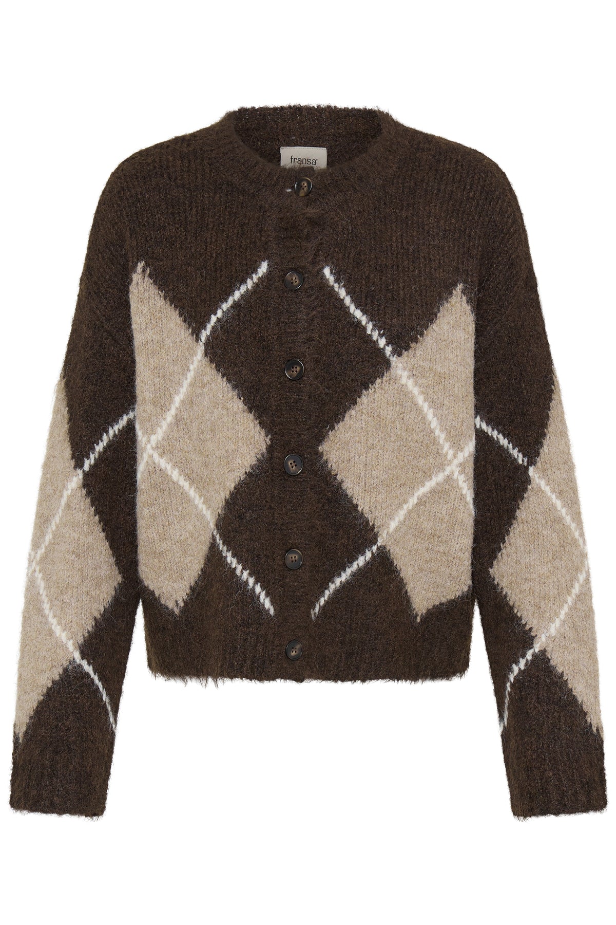 Fransa Charleen Argyle Cardigan