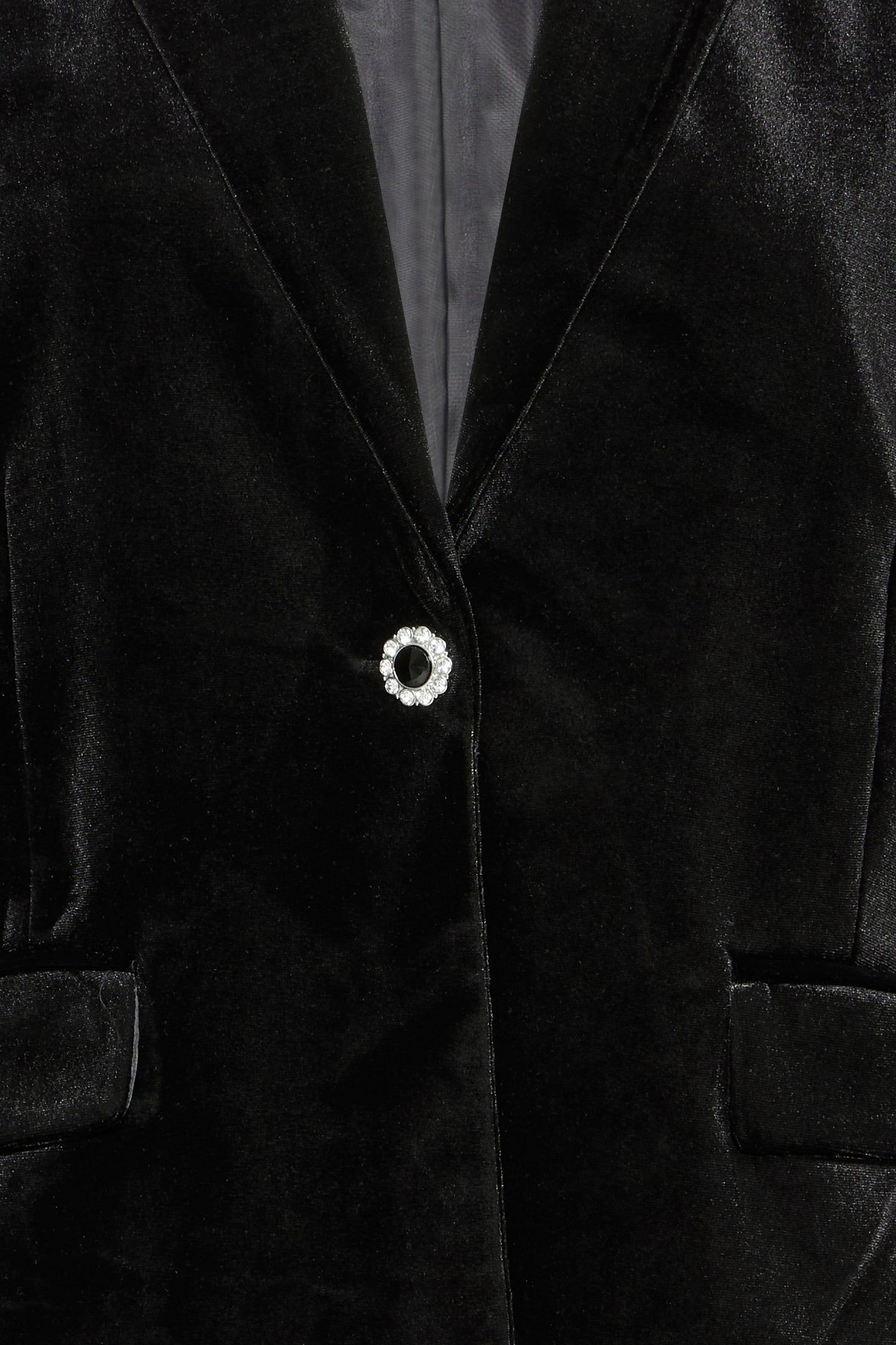 B-Young Perlina Black Velvet Blazer