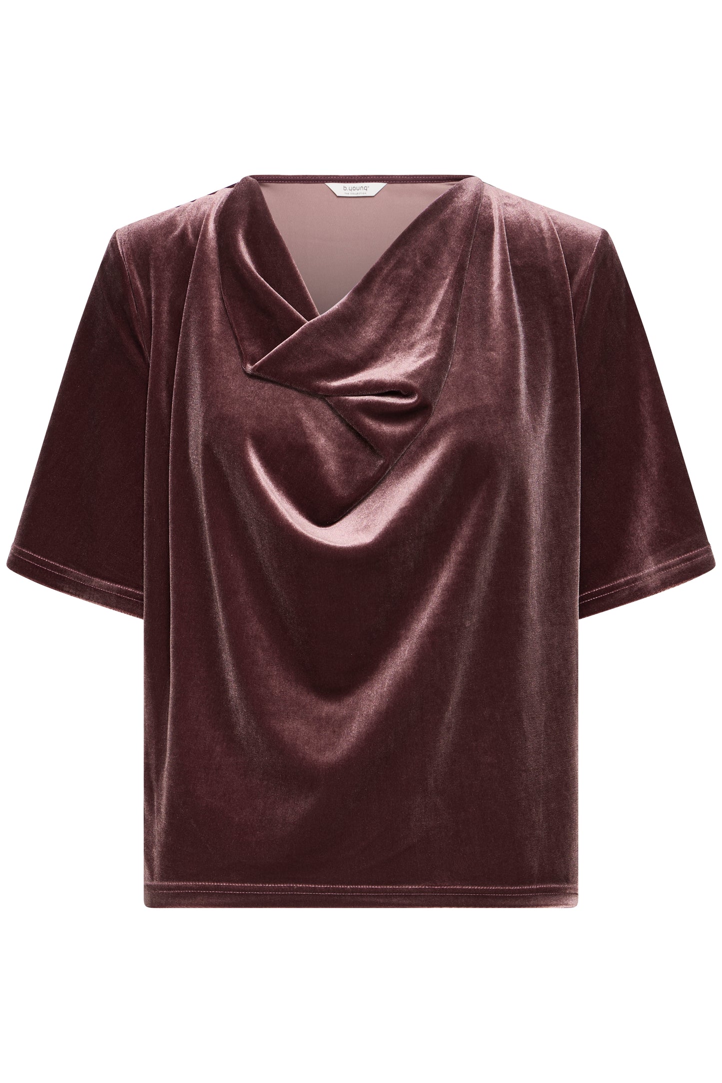 B-Young Perlina Draping Velvet Blouse