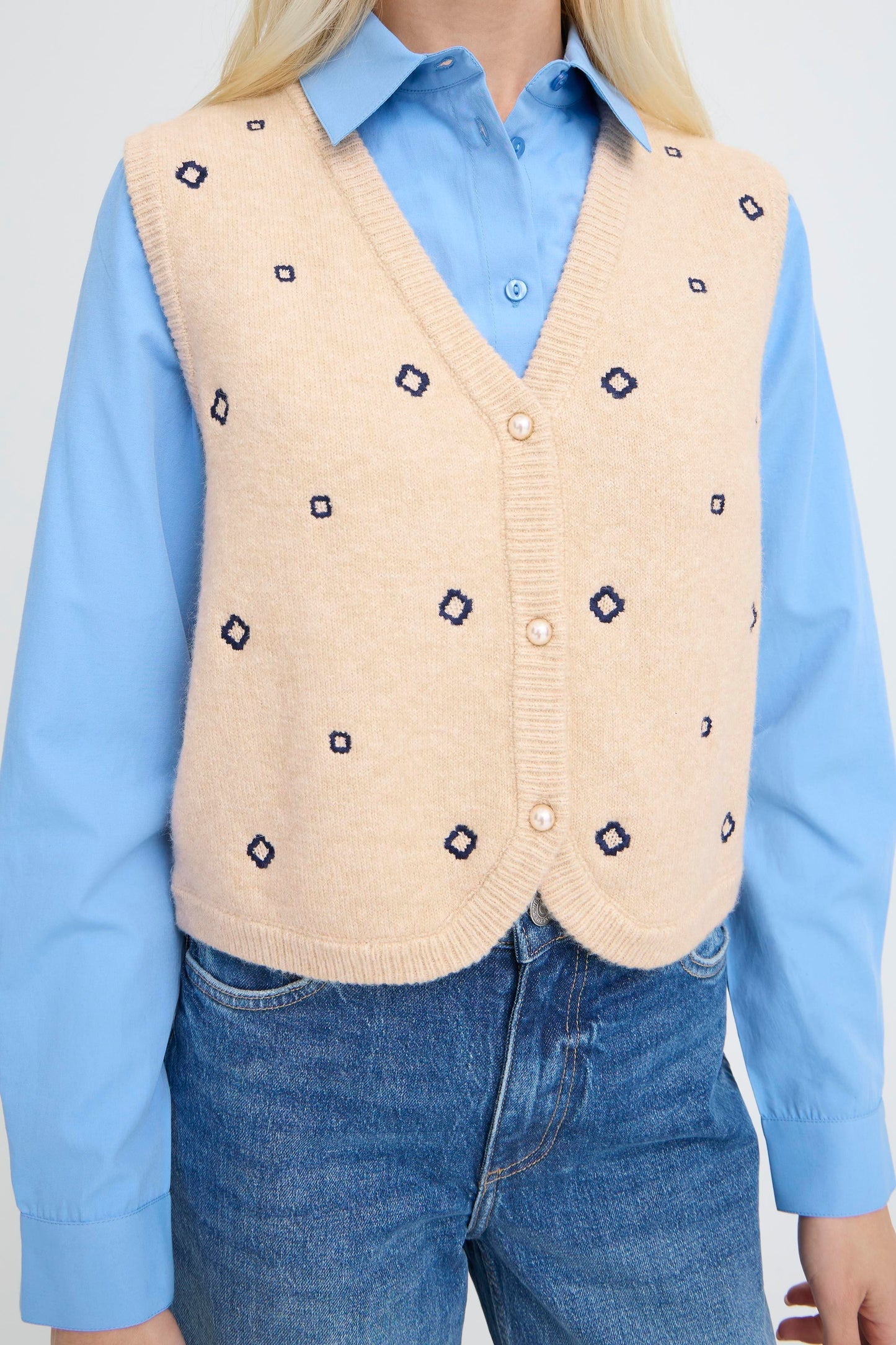 B.Young Nadika Embroidered Vest