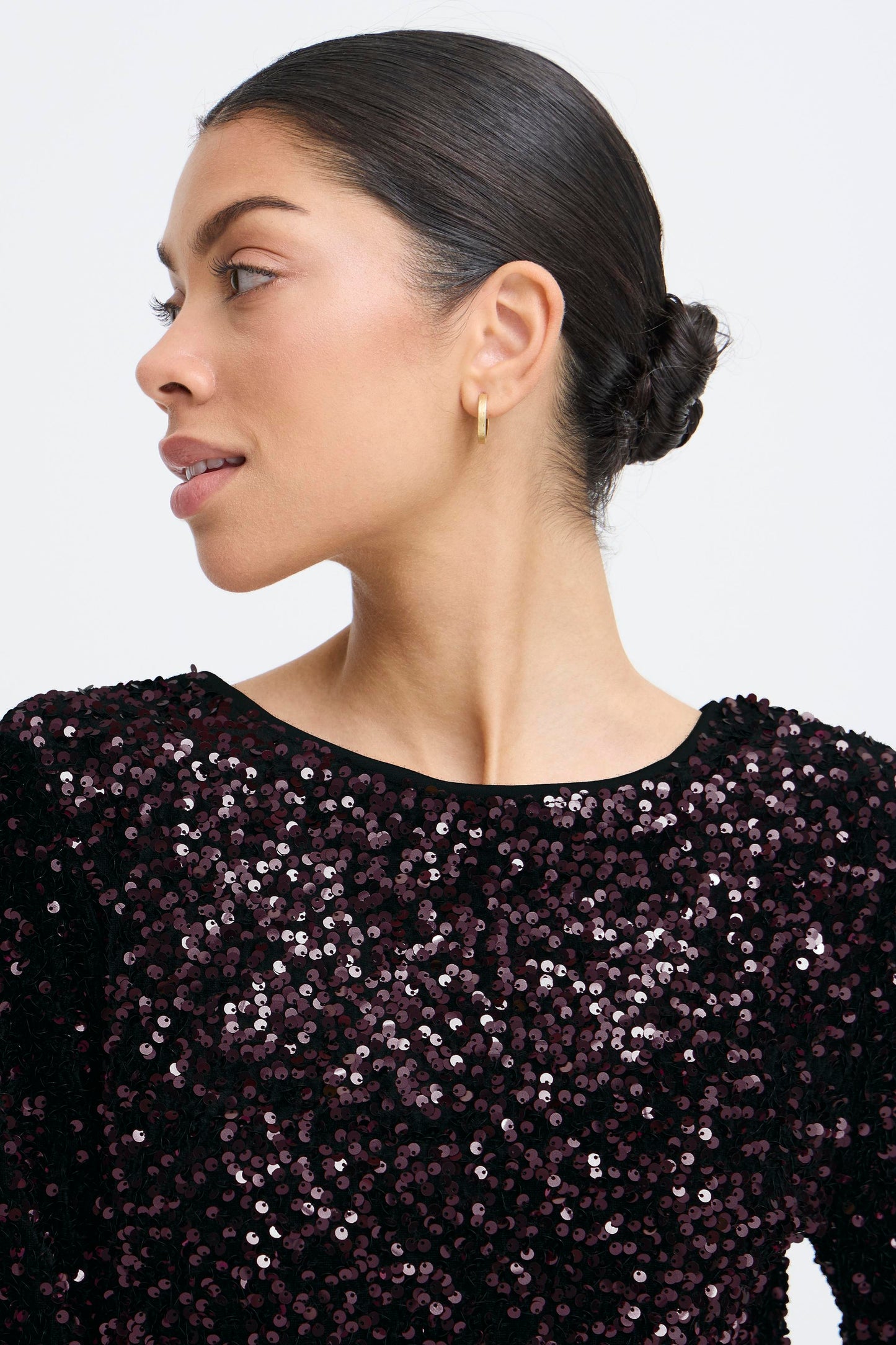 B-Young Paillet Sequin Bow Dress