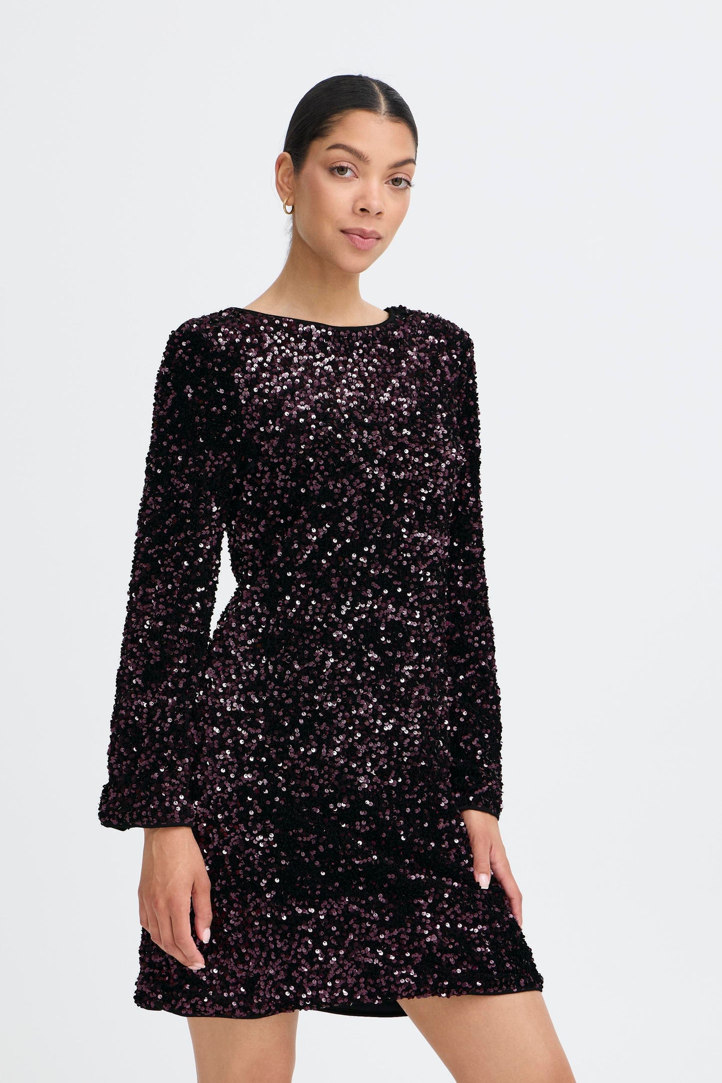 B-Young Paillet Sequin Bow Dress