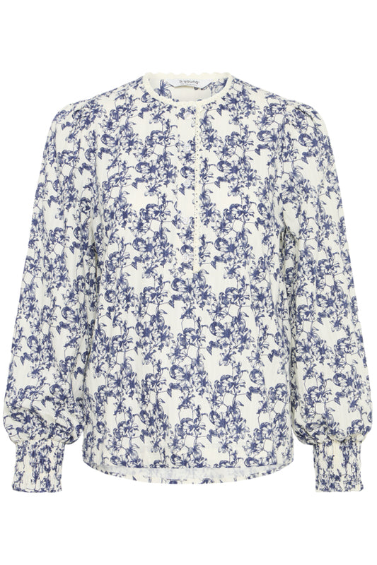 B.Young Jesse Blue Floral Blouse