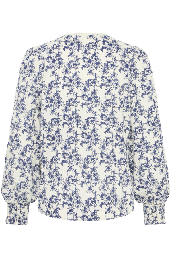 B.Young Jesse Blue Floral Blouse