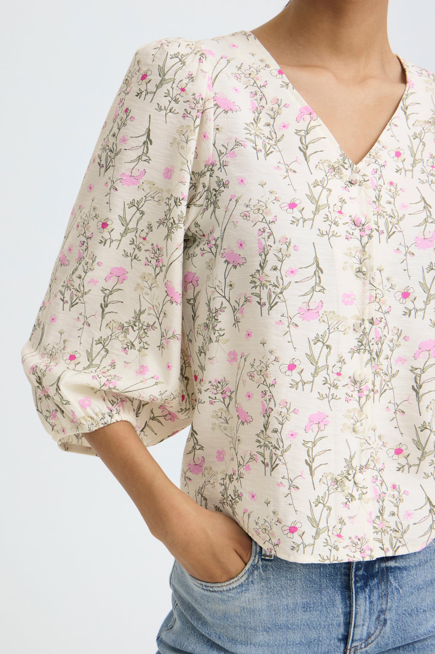 B.Young Issisa Floral Blouse