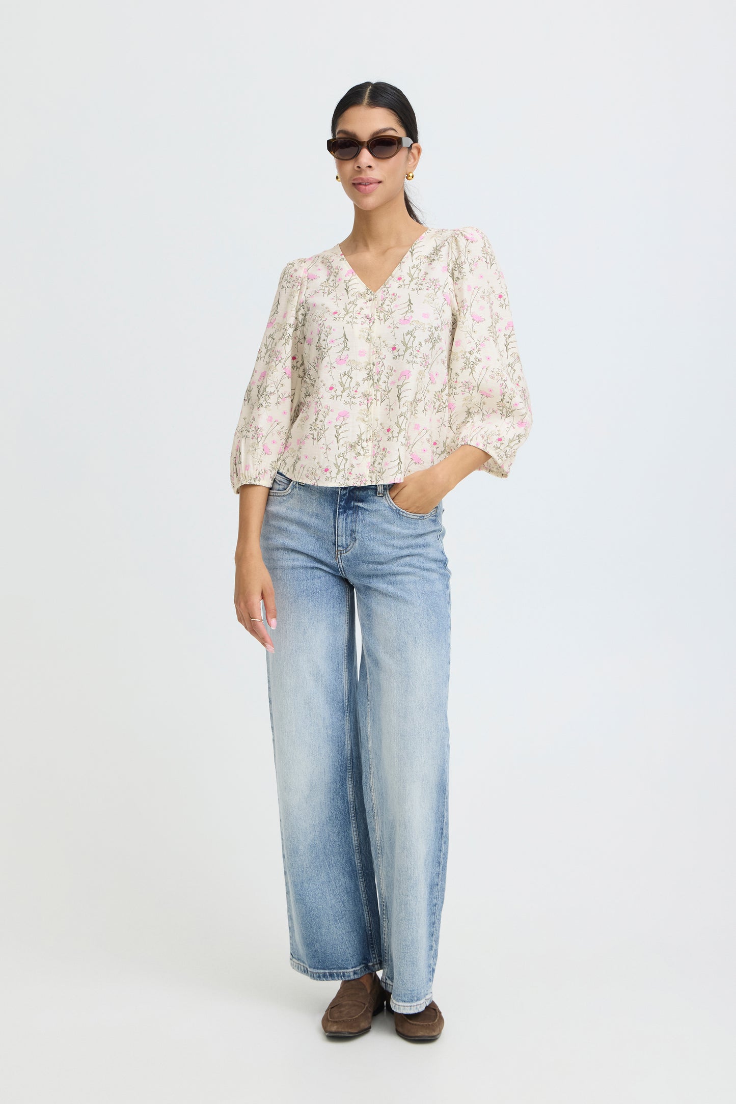 B.Young Issisa Floral Blouse