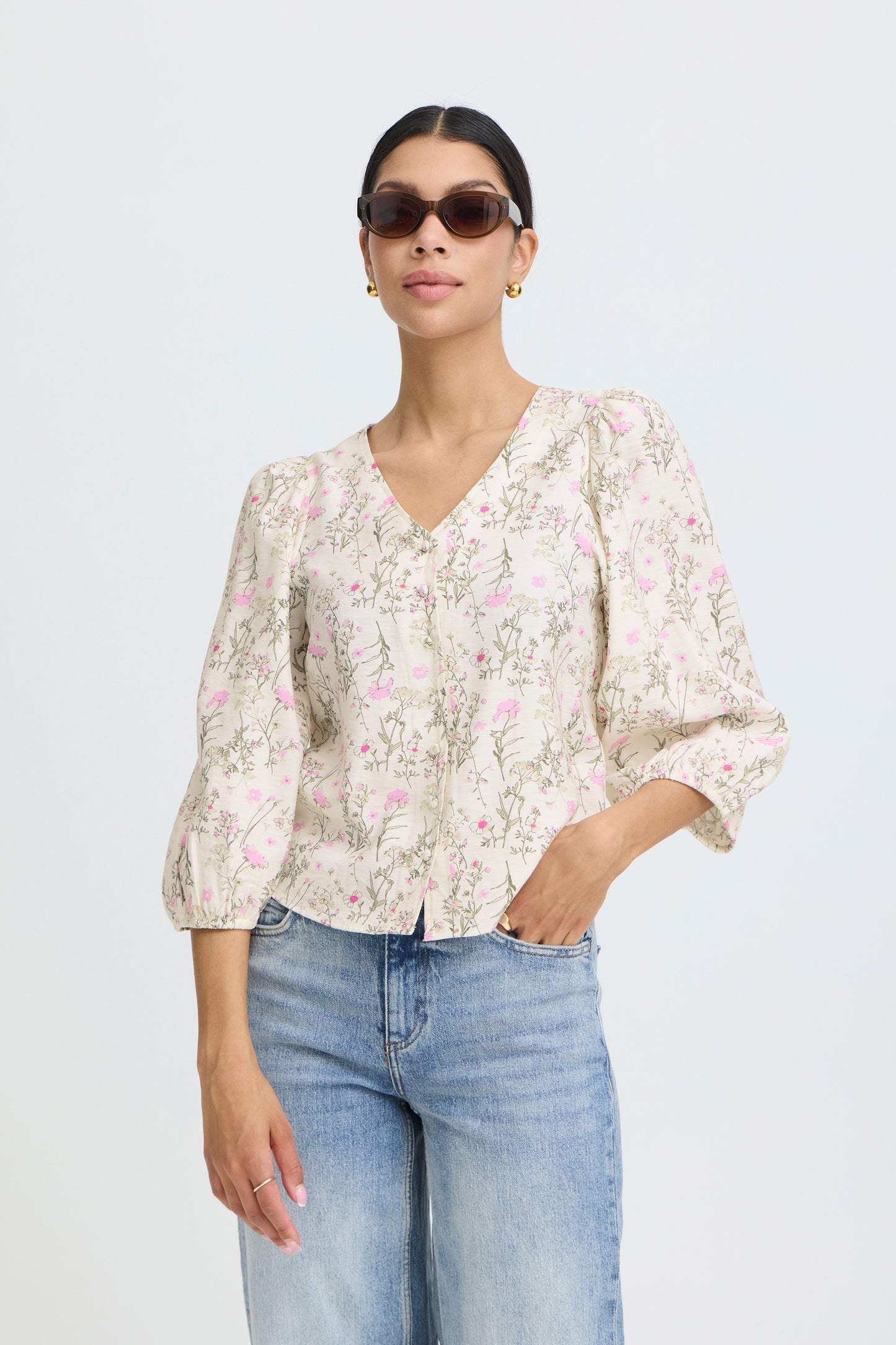 B.Young Issisa Floral Blouse