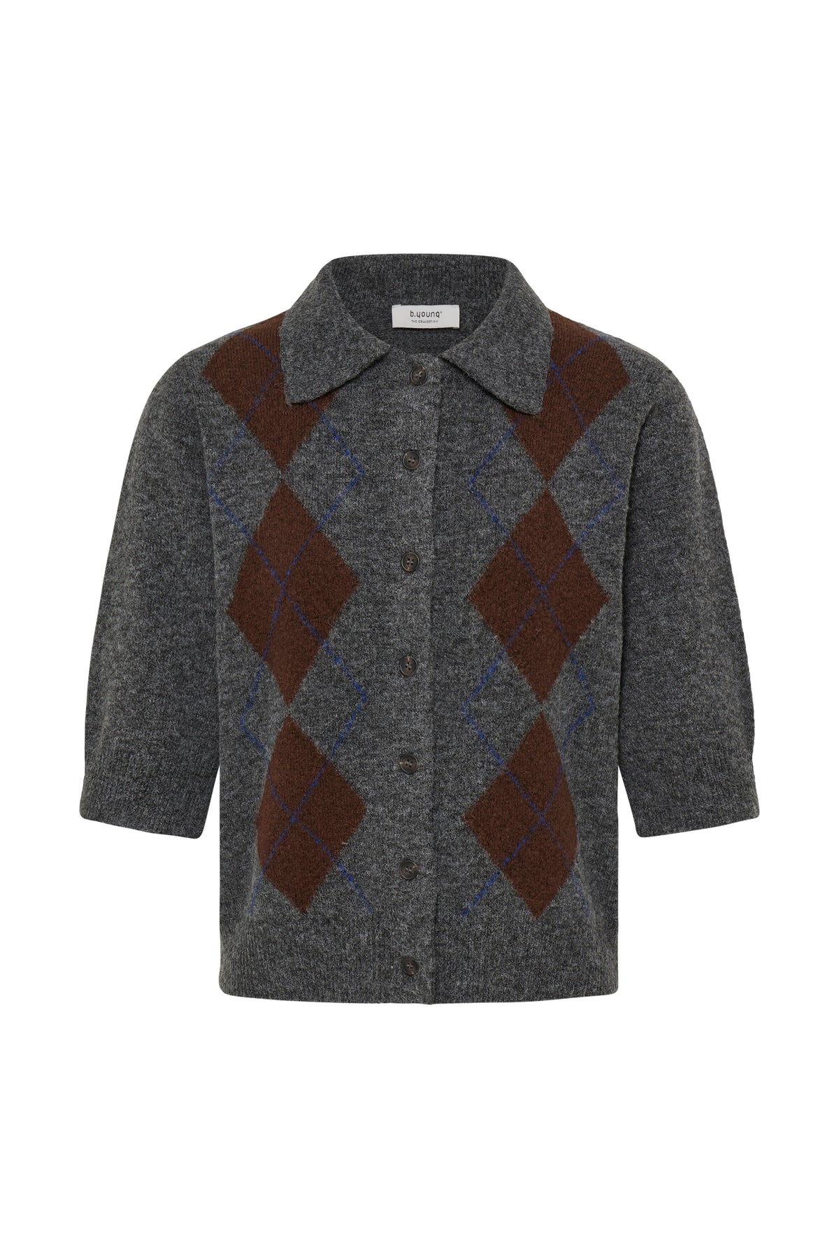 B.Young Ofira Argyle Cardigan
