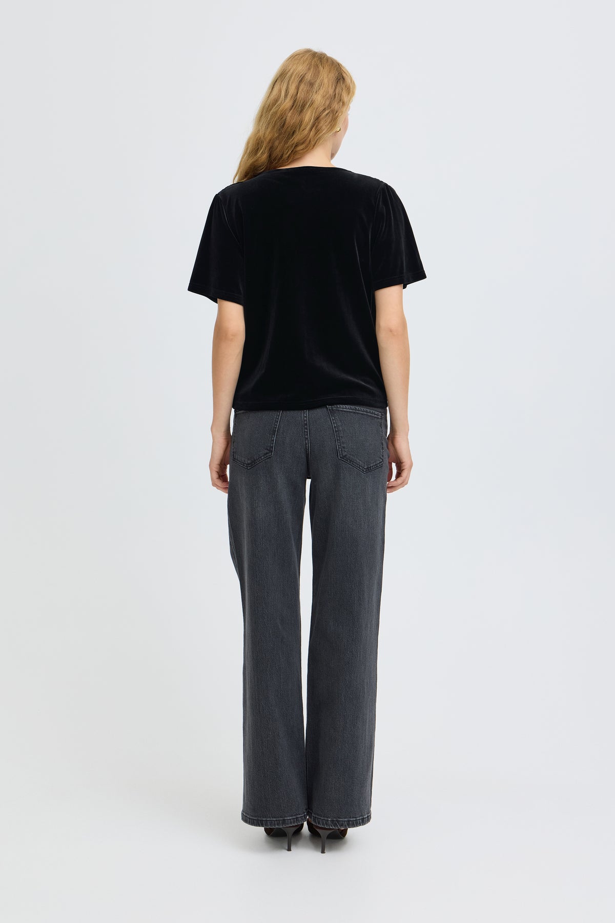 B.Young Perlina Draping Velvet Top