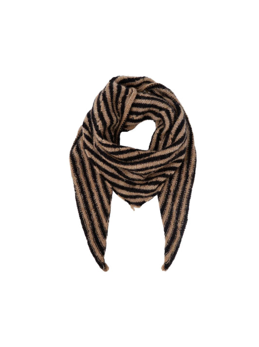 Black Colour Dell Mini Stripe Scarf