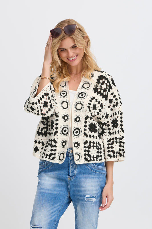 Sorbet Coolio O/S Crochet Cardigan
