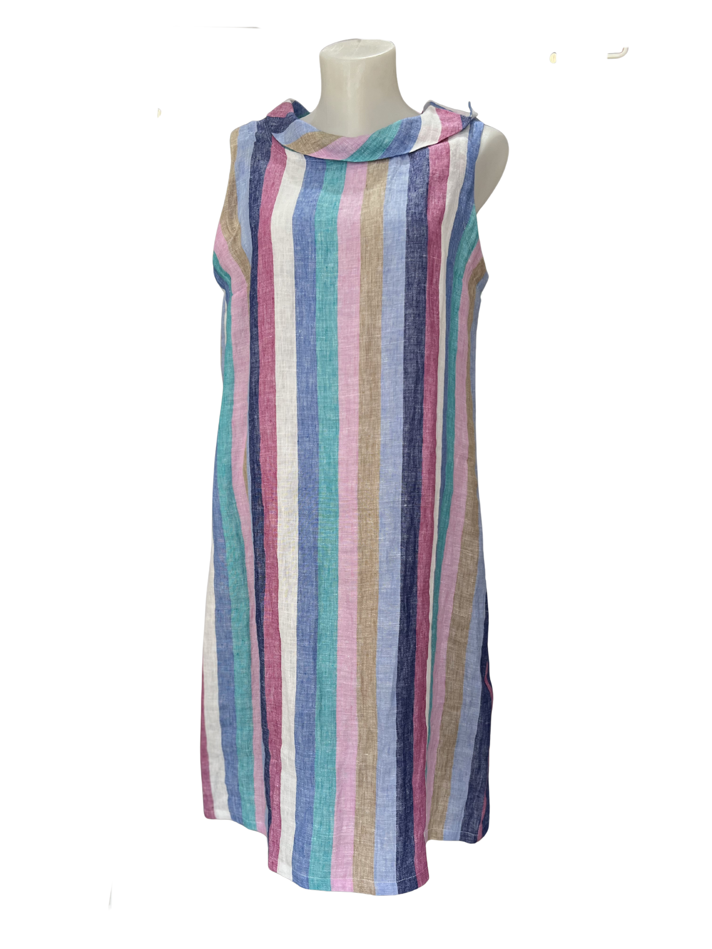 See Saw Linen Stripe Dress