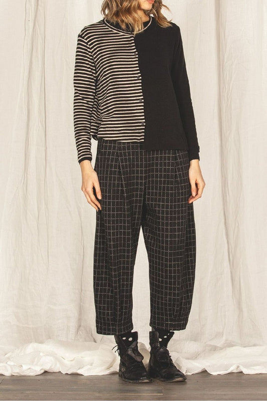 Mama B Bianco J Black Check Trousers